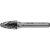 YATO Turbofräser für Metall 10 mm zylindrisch gebogen