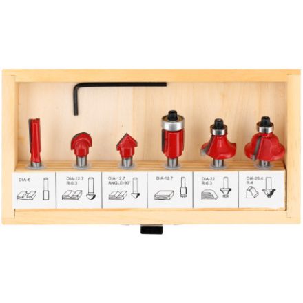 YATO Fräser-Set 6-teilig 6 mm