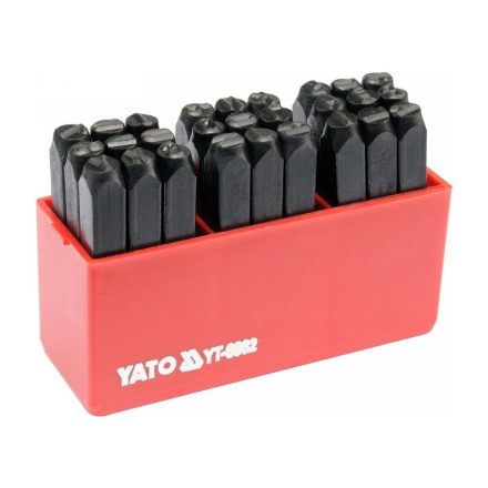 YATO Buchstabenschlagset 6 mm 27-teilig