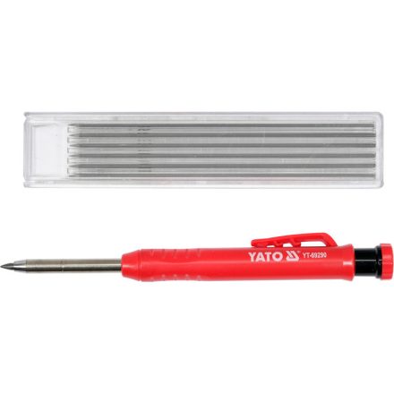 YATO Metall Zimmermannsbleistift nachfüllbar 150 mm + 6 Minen
