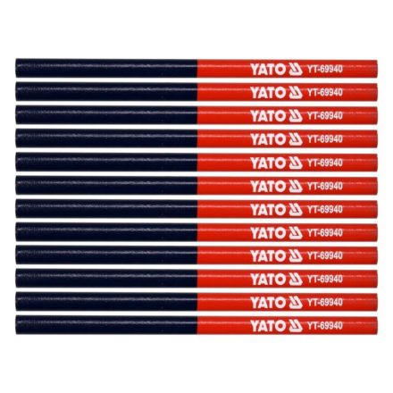YATO Zimmermannsbleistift Blau-Rot (12 Stück)