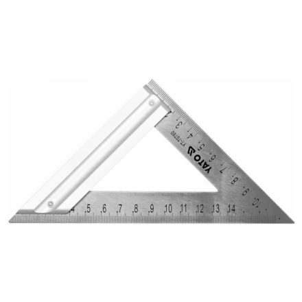 YATO rechtwinkliges Lineal 170 mm aus Edelstahl