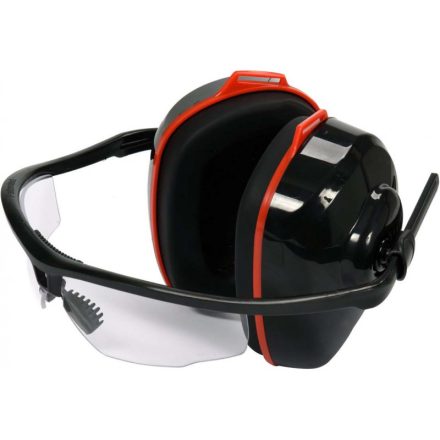 YATO Gehörschutzetui 24 dB und klare Schutzbrille mit UV-Schutz