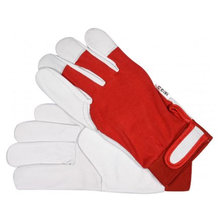 YATO Arbeitshandschuhe Größe 9 Leder-Baumwolle rot