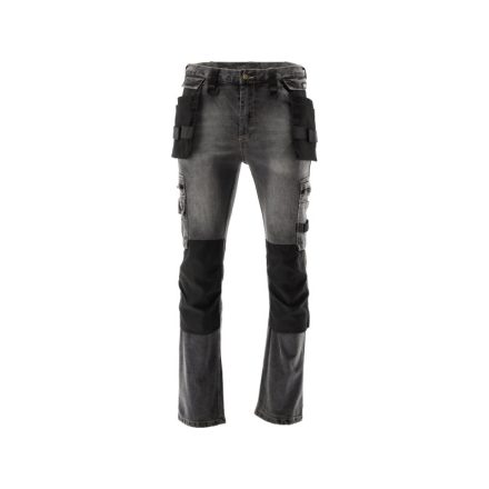 YATO Arbeitsschutzjeans lange Hose Größe L/XL 17 Taschen grau