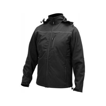 YATO Arbeitsschutz-Softshelljacke mit Kapuze schwarz S Größe 3 Taschen