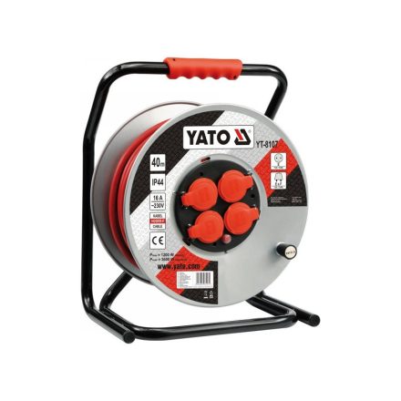 YATO Kabeltrommel 40 m 3 x 2,5 mm2