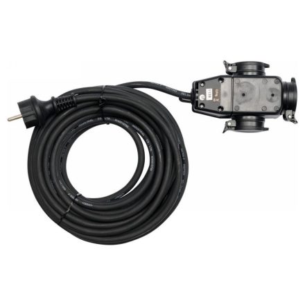 YATO Verlängerungsschaukelkabel gummiisoliert 3 Stecker 20 m 3 x 1,5 mm2