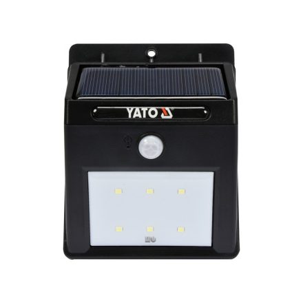 YATO Solar LED Wandleuchte mit Bewegungssensor