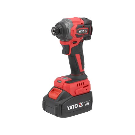 YATO Akku-Schlagschrauber 1/4" 230 Nm bürstenlos 18 V (1 x 4,0 Ah Akku + Ladegerät)