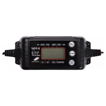 YATO Batterieladegerät 6/12 V 1/4 A max. 120 Ah LCD-Display