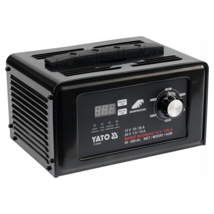 YATO Batterieladegerät 12-24 V / 30 A / 50-600 Ah