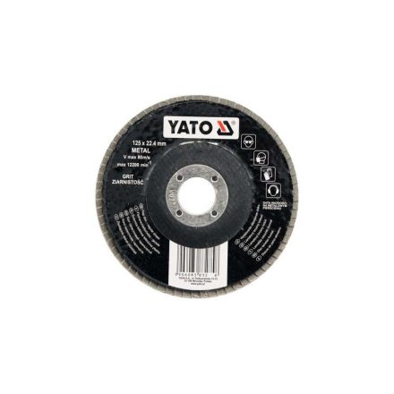 YATO Lamellen-Schleifscheibe 125 x 22,4 mm / P120