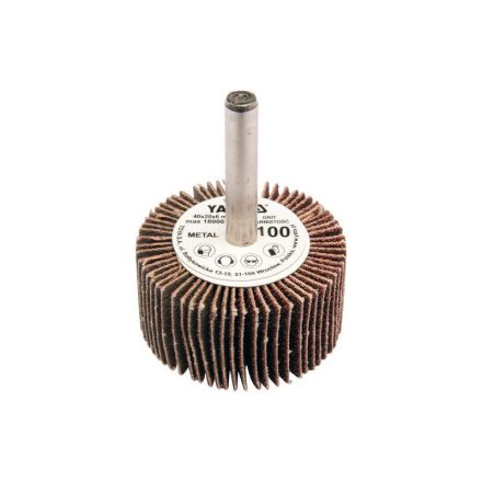 YATO Lamellen-Schleifscheibe mit Zapfen 40 x 20 x 6 mm / P40