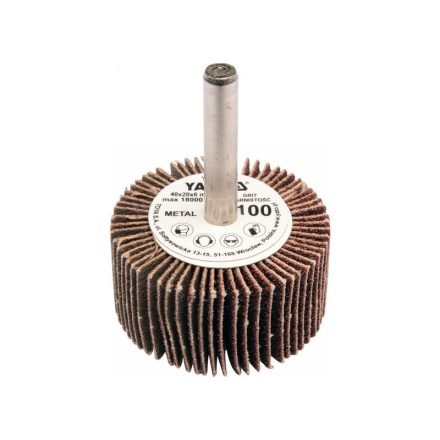 YATO Zapfenlamellen-Schleifscheibe 40 x 20 x 6 mm / P100