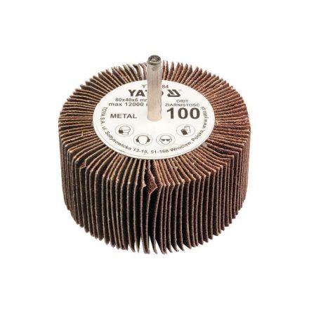 YATO Spindel-Lamellenschleifscheibe 80 x 40 x 6 mm / P120