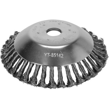 YATO Angewinkelte gedrehte Rundbürste 200 x 25,4 mm für Rasentrimmer, Rasenkantenschneider