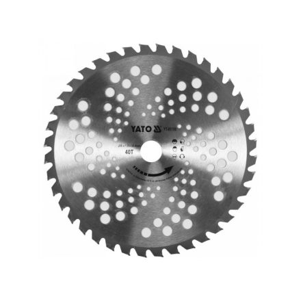 YATO Rasenmäher-Freischneiderscheibe 40T 255 x 25,4 mm