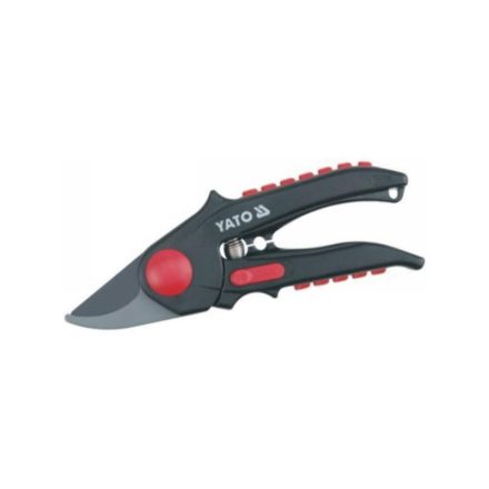 YATO Gartenschere 185 mm mit teflonbeschichtetem Seitenschneider