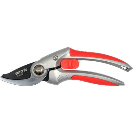 YATO Gartenschere 208 mm Aluminium mit teflonbeschichtetem Seitenschneider